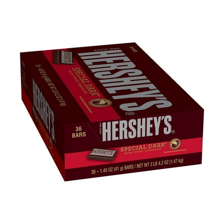 Hershey's Special Dark Mildly Sweet Chocolate Bar, 1.45 Oz., 36 (The Best Dark Chocolate Bars)