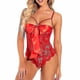 thumbnail image 5 of Lencería erótica para mujer, pijamas transparentes de encaje, disfraces con lazo, pijama con escote en V profundo, ropa de dormir sin entrepierna, conjuntos de pijama femenino, 5 of 5