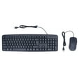 thumbnail image 2 of Clavier Câblé Souris, 1000DPI Interface USB Design Ergonomique Combo Clavier Câblé Souris 113 Touches Robuste Durable Angle d'Arc Conception pour Ordinateur Portable pour Bureau, 2 of 8