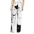 thumbnail image 3 of Kll Womens Doodle Cute Cat Print Pajama Pants Soft Pajama Bottoms For Women Cozy Lounge Pants, 3 of 9