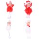 thumbnail image 2 of Fiudx Ofertas relámpago del día 4 adornos navideños de regalo, muñeco de nieve de Papá Noel, muñeco de juguete para colgar, 2 of 7