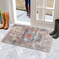 thumbnail image 5 of Boho Light Blue Country Rug with Vintage Pattern Door Mat 30 X 17 Inch Welcome Doormat Indoor Outdoor Entrance Floor Mat Non Slip Spring Summer Decor Rubber Mats, 5 of 6