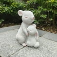 thumbnail image 6 of Hi-Line Gift Ltd. Tender Moments: Polyresin Mother & Baby Rabbit Figurine in Elegant White, 6 of 6