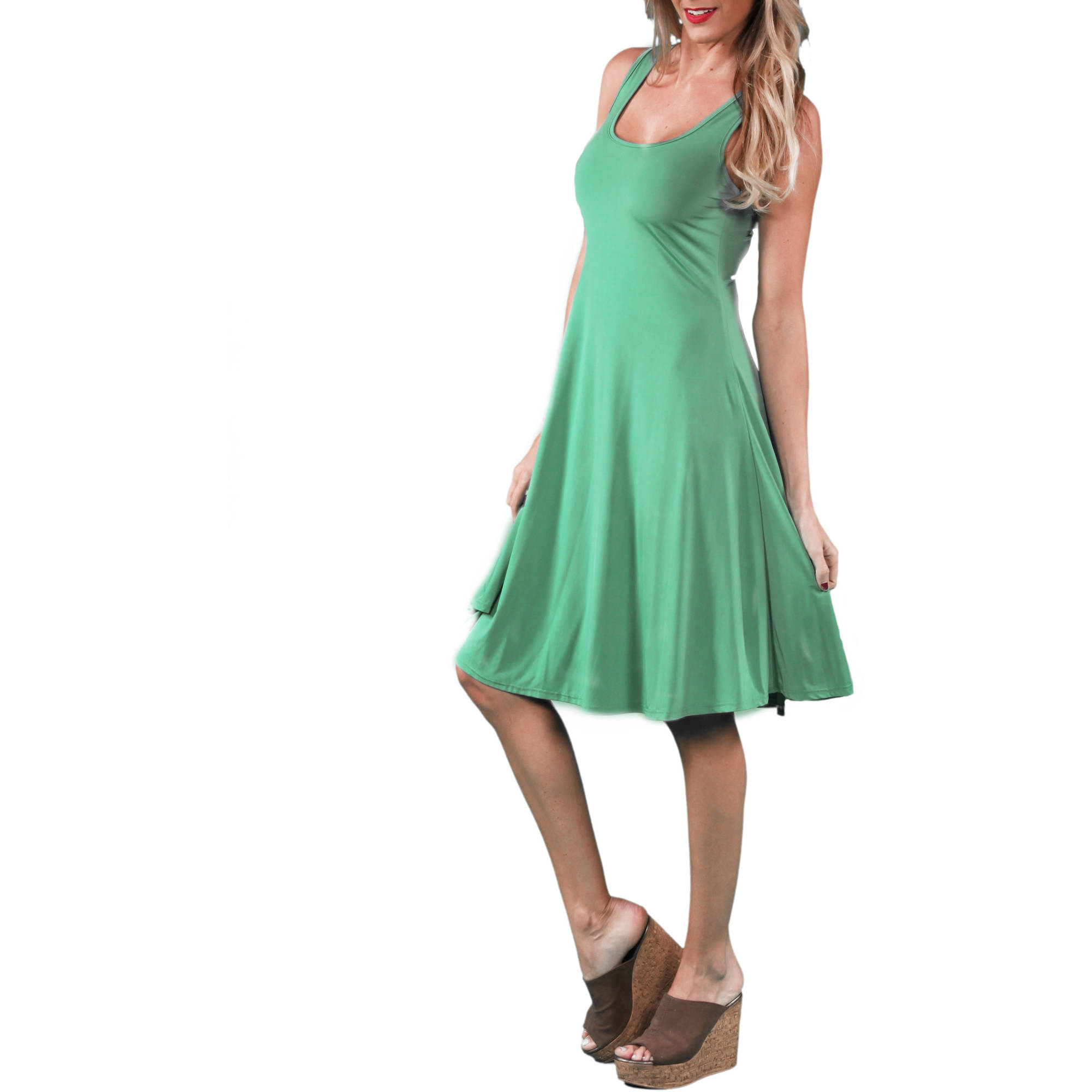 Women's Sleeveless Tank Knee-Length Dress