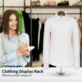 thumbnail image 4 of 4 Pcs T-Shirt Display Stands, Wooden Clothing Display Rack with Adjustable Height, Portable Garment Rack, Adjustable T-Shirt Display Holder, 4 of 8