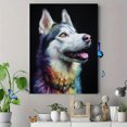 thumbnail image 4 of Colorful Husky Dog Canvas Print Wall Art for Living Room Bedroom Office Hallway Dining Room Decor, 4 of 8