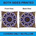 thumbnail image 2 of Set of 2 Bohemian Throw Pillow Covers Retro Floral Mandala Compass Medallion Boho Pillow Cover Decorative Geometric Throw Pillows for Sofa Couch Bedroom 18 x 18, 2 of 6