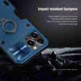 thumbnail image 2 of Dteck Case for iPhone 13 Pro Max,Shockproof Slide Camera Protector Armor Slim Ring Holder Stand Back Cover,Blue, 2 of 6