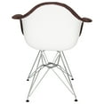 thumbnail image 4 of Velvet Accent Chair - Modern Eiffel Base Living Room Chair - Elegant Metal & Wood Design, 4 of 7