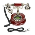 thumbnail image 3 of Téléphone Fixe à l'Ancienne, Structure Durable Rétro Téléphone Fixe Matériau en Résine Métallique Multifonctionnel pour le Bureau pour la Maison, 3 of 8