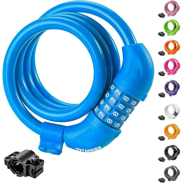 Candado de combinación para bicicleta, candado de alambre, candado de combinación de cuatro dígitos para bicicleta de montaña, candado para motocicleta, candado antirrobo, candado antimoscas