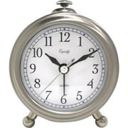 1PK La Crosse Technology Equity Brushed Metal Battery Operated Alarm Clock