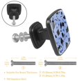 thumbnail image 2 of 4 Pcs Cabinet Handle Drawer Pulls Doctor Hat Knobs with Screws Square Furniture Office Cabinet Knob Decoration, 2 of 5