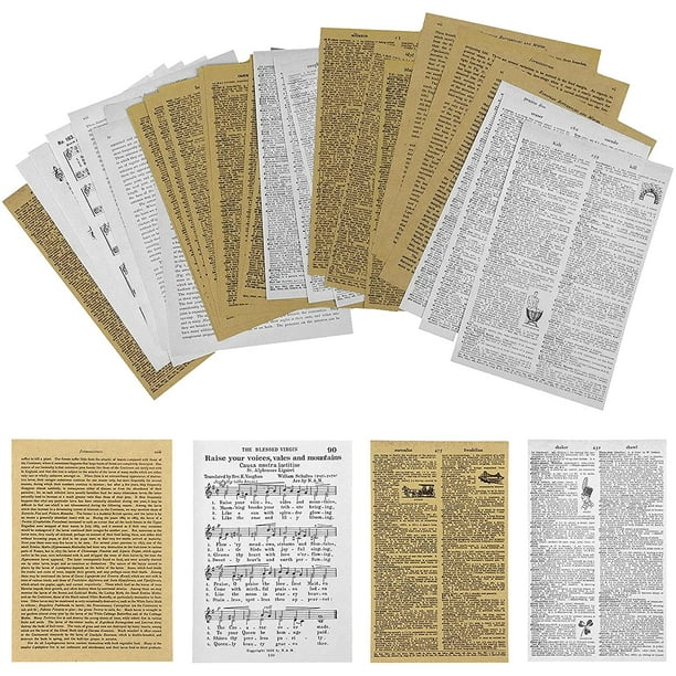 4 Paquets de Papier à Motif Vintage Papier de Scrapbooking Papier