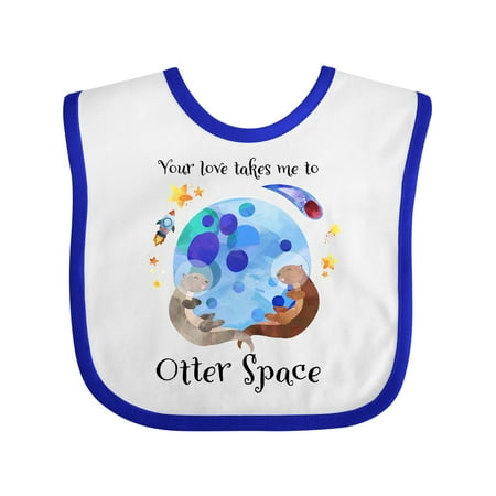 

Inktastic Your Love Takes Me to Otter Space Gift Baby Boy or Baby Girl Bib