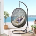 thumbnail image 2 of Modway Chaise Balançoire de Patio Extérieur avec Support en Gris Beige, 2 of 8