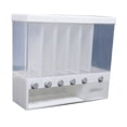 thumbnail image 6 of 6 Compartments Rice Storage Dispenser Container Grain Divider Dry Food Dispenser Cereal Dispenser Airtight Nuts Beans Storage Box Kitchen Grain Case Wall Mounted Grain Storage Food Dispenser, 6 of 10