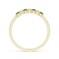 thumbnail image 2 of ANGARA Natural Half Eternity Seven Stone Emerald and Diamond Wedding Ring in 14K Yellow Gold for Women (Size-2mm) | May Birthstone, Anniversary, Jewelry Gift for Women | Natural Emerald Ring, 2 of 9