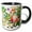 Black/White, variant on 3drose, Tropical Pink Flamingo, 11oz Two-tone Black Mug