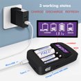 thumbnail image 3 of 1pc Usb Smart Four-slot Battery Charger Battery Adapter Lcd Multifunction Discharge Display Voltage for Home (Black), 3 of 9