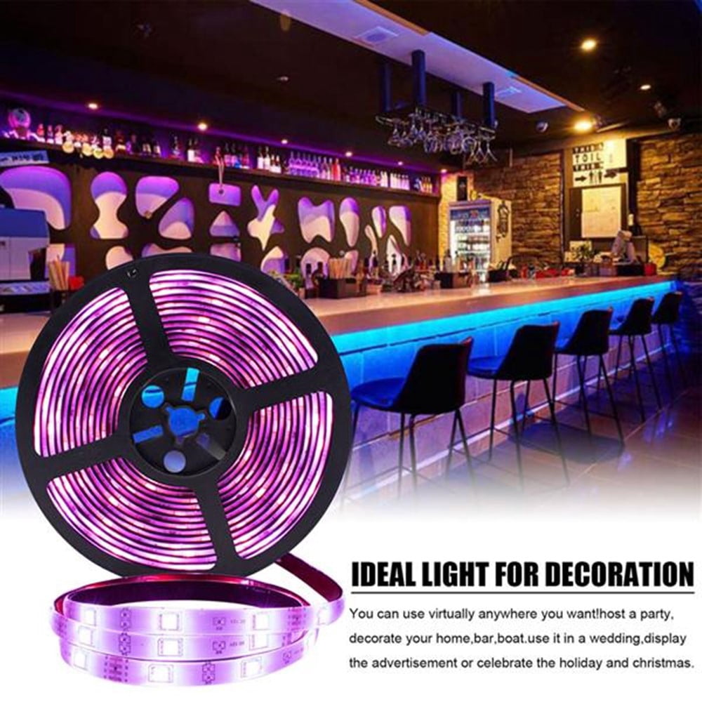 LED Strip Lights 16.4ft RGB Color Changing Lights Waterproof Flexible Tape 150 LEDs with 44 Keys IR Remote Controller and 12V Power Kit for Home, Bedroom, Kitchen,DIY Decoration