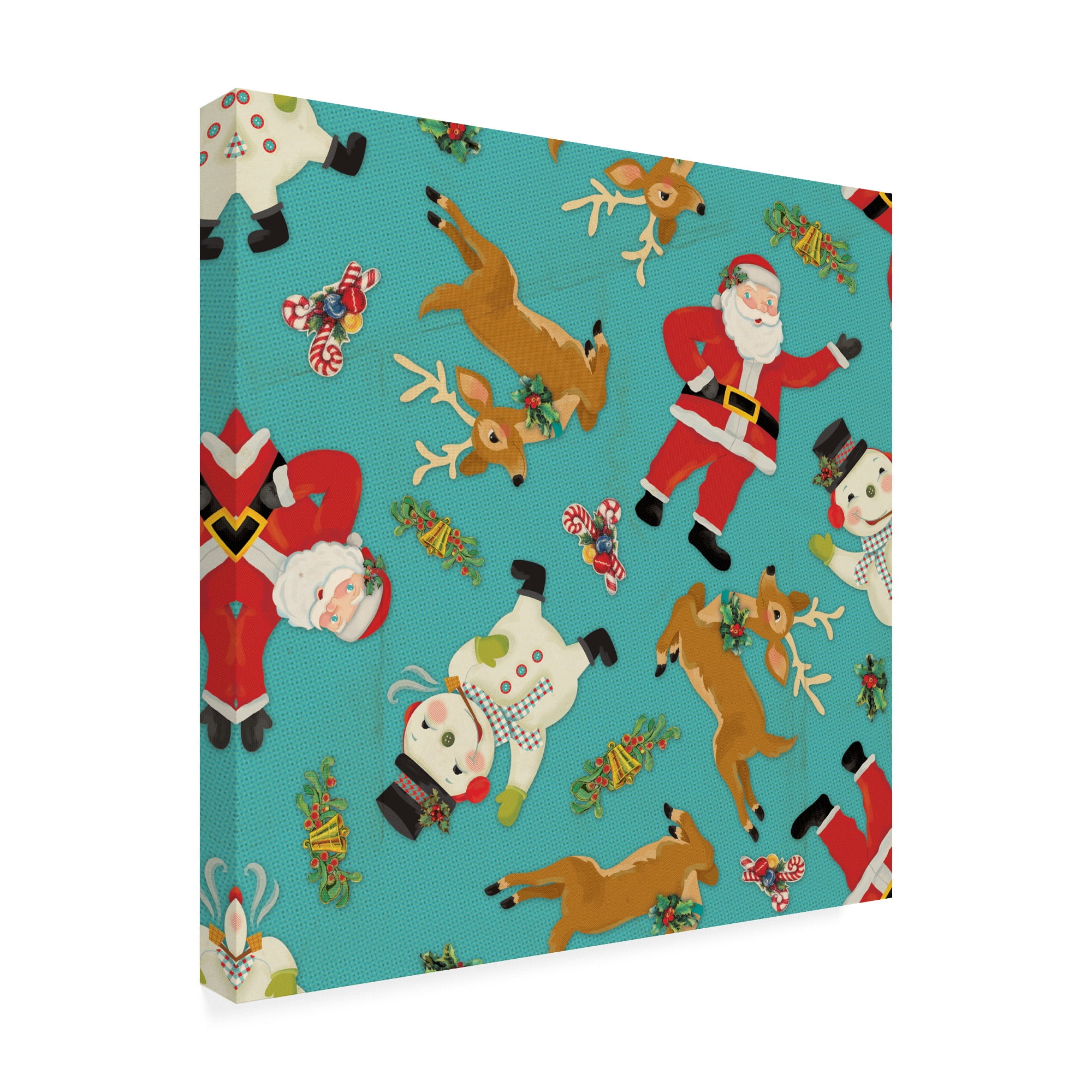 Trademark Fine Art 'Retro Christmas half drop 1' Canvas Art by Holli Conger