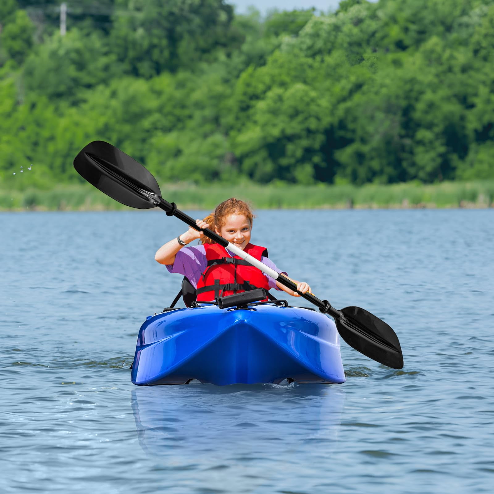Danolapsi Kids Youth Kayaks, 7FT Sit on Top Fishing Kayak for Child with Paddle, Capacity of 88LBS, Hard Shell Recreational Ocean Kayak