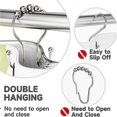thumbnail image 5 of 12 Pcs Shower Curtain Hooks, Shower Curtain Rings Rust Proof Balanced Glide Double Shower Curtain Ho, 5 of 5