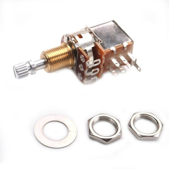 Potenciómetro de Audio Yuyangstore A500K Potenciómetro del interruptor de control Plata