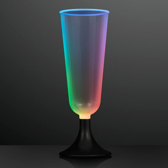 FlashingBlinkyLights Slow Color Change LED Short Champagne Glass