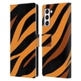 thumbnail image 1 of Head Case Designs Officially Licensed Grace Illustration Animal Prints Tiger Leather Book Wallet Case Cover Compatible with Samsung Galaxy S21+ 5G, 1 of 6