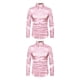 thumbnail image 4 of Sonducket Camisa transpirable para hombre Satén con mangas largas - Trabajo Boda o hogar Camisa para hombre Manga larga formal Rosa grande S rosa S 2piezas, 4 of 6