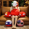 thumbnail image 2 of Juguetes de peluche de Countryball, almohada de peluche Kawaii, Polandball, Unión Europea, Alemania Oriental, Canadá, Italia, Suiza, decoración de habitación de niños, 30cm, 2 of 4