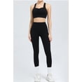 thumbnail image 2 of SKQIT Women's 2 Piece Workout Set Ruched Longline Sports Bra & High Waisted Leggings Removable Pads Yoga Pilates Outfit, 2 of 7