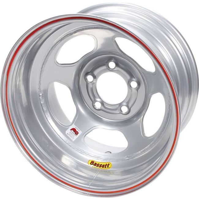 58AC1IS IMCA Inertia Wheel - 15 x 8 in. - 5 x 4.75 in. - Silver - 1 in ...