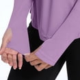 thumbnail image 4 of larppty Women Shirts Long Sleeve with Thumb Holes Workout Quick Dry Athletic Hiking Running Tops (Purple, M), 4 of 8