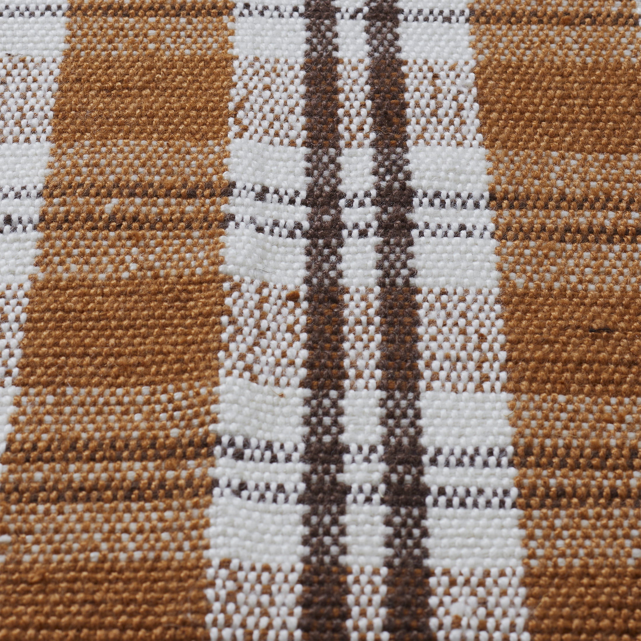 My Texas House Fall Taupe Plaid Indoor/Outdoor Layering Rug, 38" x 58"