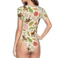 thumbnail image 4 of Naloa Monkeys in the Jungle Women's Short-Sleeved Onesie, One-Piece Swimsuit for Parties, dates, clubs - Medium, 4 of 9