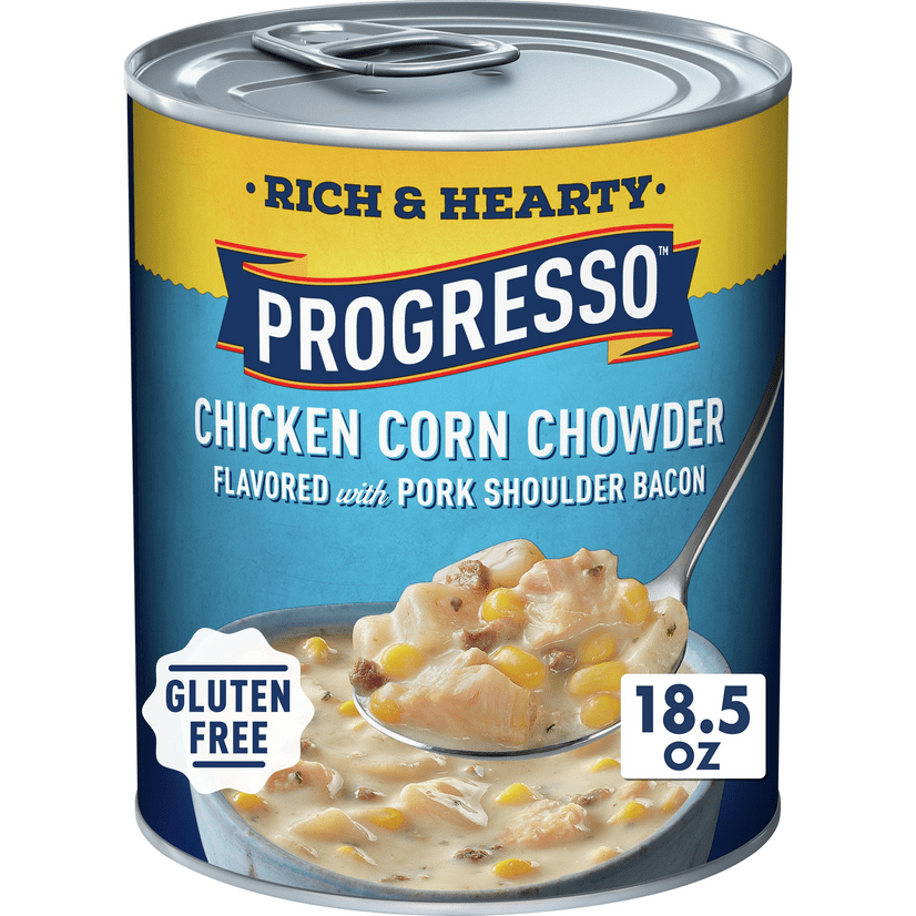 Progresso Rich & Hearty, Chicken Corn Chowder Soup, Gluten Free, 18.5