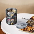 thumbnail image 3 of 12oz Coffee Tumblers Day Of the Dead Halloween Pattern Stainless Steel Vacuum Insulated Travel Tumbler Coffee Cups Mug with Lid and Straw with Cleaning Brush for Cold & Hot Drinks, 3 of 5