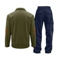 thumbnail image 2 of guisaled Men's Corduroy Tracksuits Vintage Stand Collar Button Up Sweatshirts & Drawstring Pants Casual Athletic 2 Piece Outfits, 2 of 6