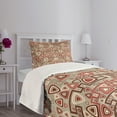 thumbnail image 3 of Ambesonne Geometric Quilted Bedspread Set 2 Pcs, Rounded Triangles Art, Twin Size, Multicolor, 3 of 5