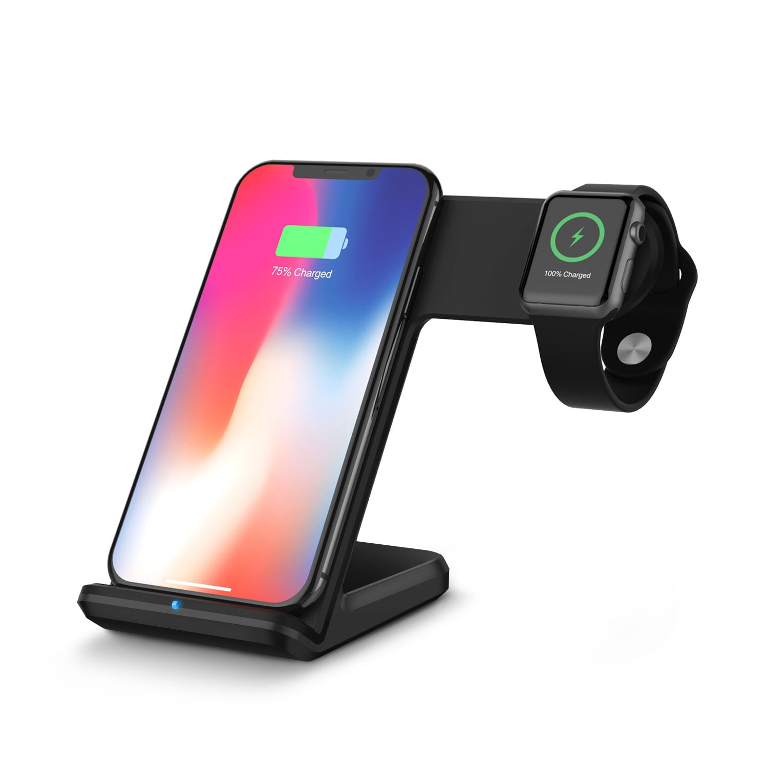 Accessories 2In1 10W Qi Wireless Fast Holder Stand for Apple Iphone8 X Other - Walmart.com