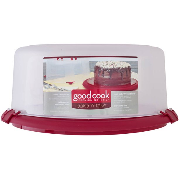 Good Cook BakenTake Round Cake Carrier with Handle, 12"
