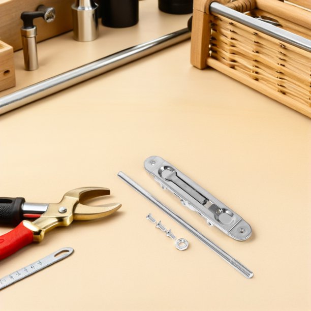 IDEANATEGRATE Empotrado De Para Puertas Dobles Con Protección Mejorada Y Acabado Plateado
