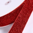 thumbnail image 2 of CIMAXIC Wedding 1pc Glitter Ribbon Decorative Ribbon Multi Color Ribbon for Holiday Wedding Party Decoration Gift Wrapping (Red),3.74"X3.74"X0.39", 2 of 5