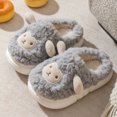 thumbnail image 2 of NIEWTR Toddler Slippers Boys Girls Little Kids House Shoes Warm Slipper Bedroom Home Indoor Winter Non-slip Sole Cute Soft Plush Memory Foam Children's Truck Slippers(A-Grey,12), 2 of 9