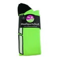 thumbnail image 2 of Soccer Socks with Soccer Ball Logo Over the Calf (Neon Green/Black/White, Medium), 2 of 2