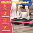 thumbnail image 6 of ZenSports 43'' Adjustable Exercise Aerobic Stepper W/4 Risers - Workout Fitness Step Platform, Red, 6 of 9