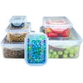 thumbnail image 2 of Food Storage Plastic Containers with Locking Lids, Leak Proof, Airtight, Nested, Set Of 6 BPA Free Dishwasher and Freezer Safe, 2 of 9
